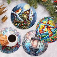 Load image into Gallery viewer, Paint by numbers 8" Placemats (4 pieces) - Holiday and Nature