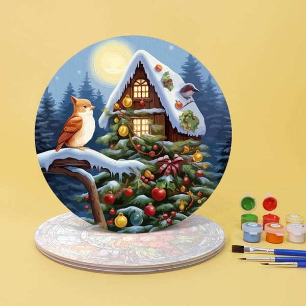 Paint by numbers 8" Placemats (4 pieces) - Holiday and Nature