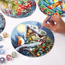Load image into Gallery viewer, Paint by numbers 8" Placemats (4 pieces) - Holiday and Nature