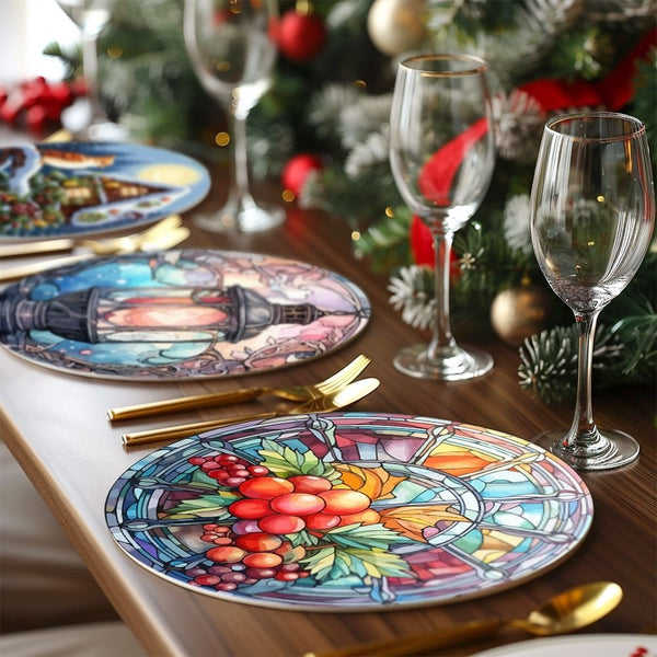 Paint by numbers 8" Placemats (4 pieces) - Holiday and Nature