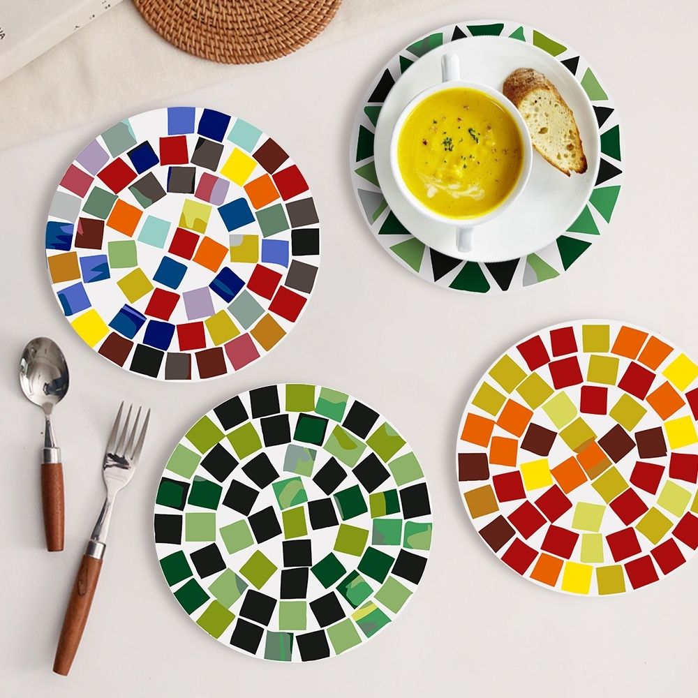 Paint by numbers 8" Placemats (6 pieces) - Modern Geometric