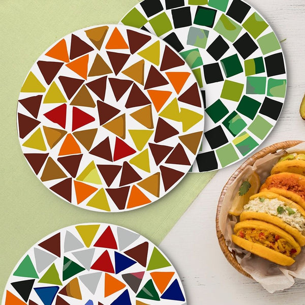 Paint by numbers 8" Placemats (6 pieces) - Modern Geometric