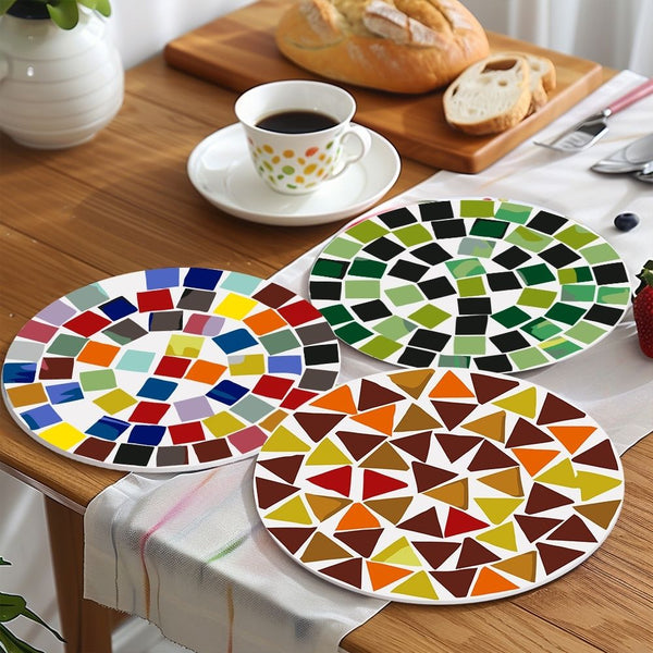 Paint by numbers 8" Placemats (6 pieces) - Modern Geometric