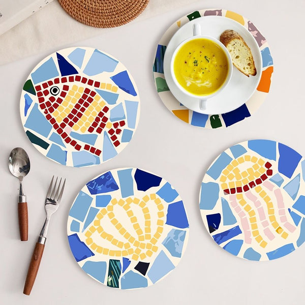 Paint by numbers 8" Placemats (6 pieces) - Mediterranean Style