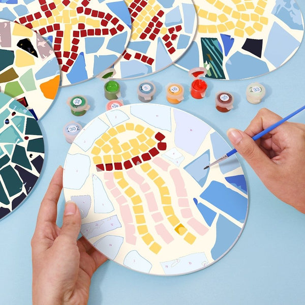 Paint by numbers 8" Placemats (6 pieces) - Mediterranean Style