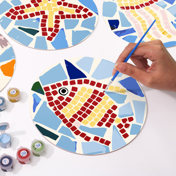 Paint by numbers 8" Placemats (6 pieces) - Mediterranean Style
