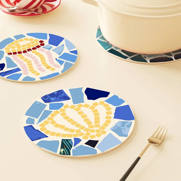 Paint by numbers 8" Placemats (6 pieces) - Mediterranean Style