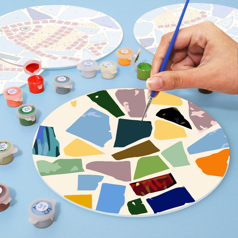 Paint by numbers 8" Placemats (6 pieces) - Mediterranean Style
