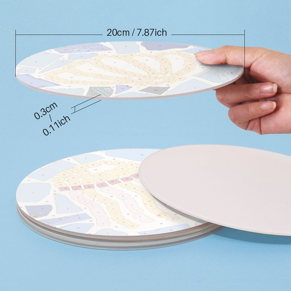 Paint by numbers 8" Placemats (6 pieces) - Mediterranean Style