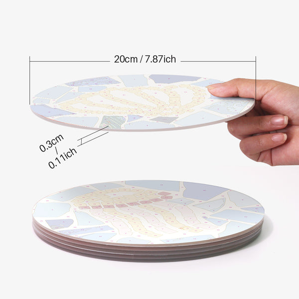 Paint by numbers 8" Placemats (6 pieces) - Mediterranean Style