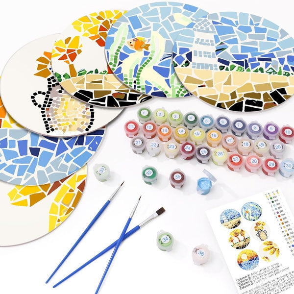 Paint by numbers 8" Placemats (6 pieces) - Coastal Living