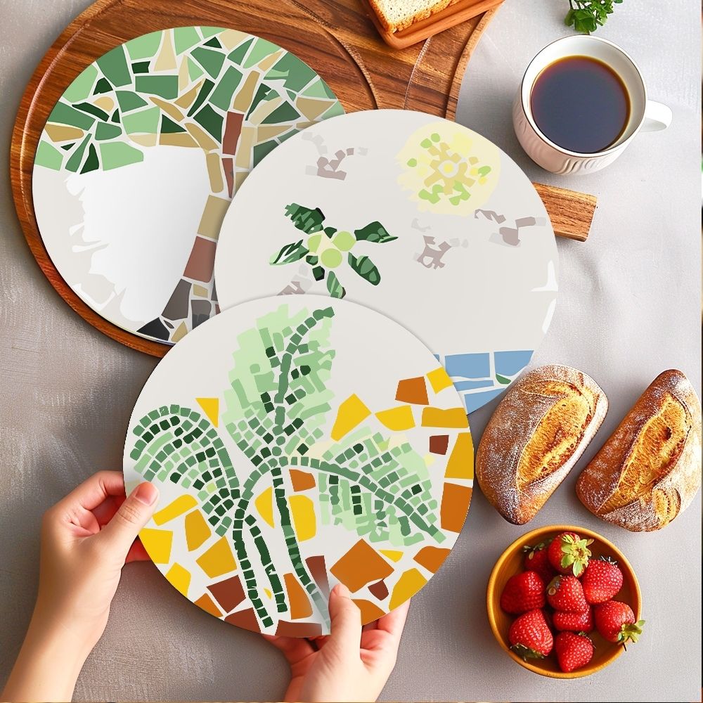 Paint by numbers 8" Placemats (6 pieces) - Botanical and Nature