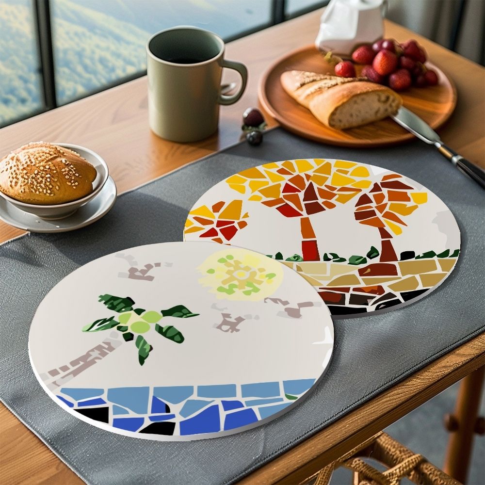 Paint by numbers 8" Placemats (6 pieces) - Botanical and Nature