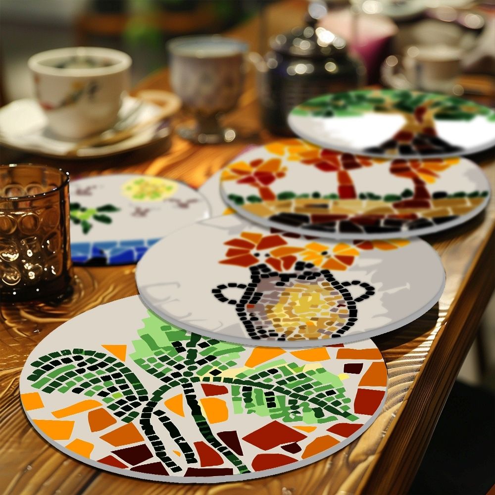 Paint by numbers 8" Placemats (6 pieces) - Botanical and Nature