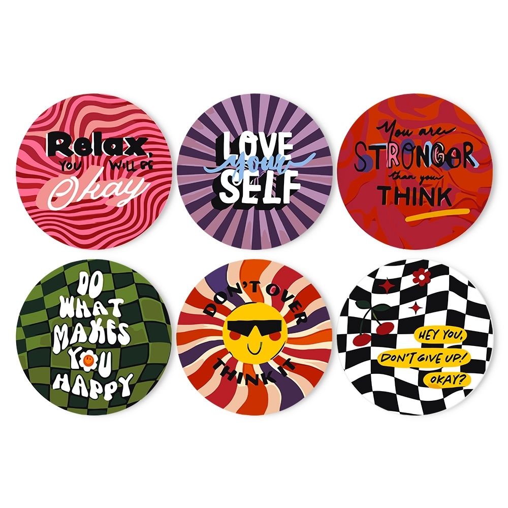 Paint by numbers 8" Placemats (6 pieces) - Motivational Quote