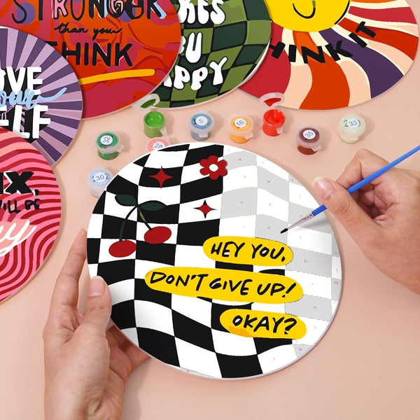 Paint by numbers 8" Placemats (6 pieces) - Motivational Quote