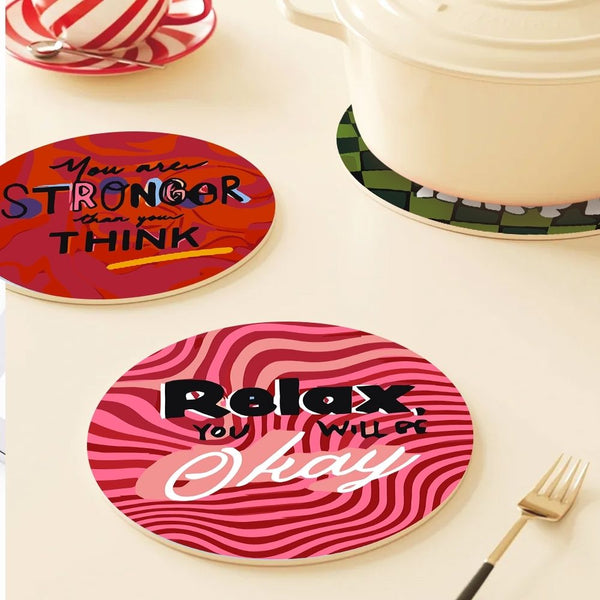 Paint by numbers 8" Placemats (6 pieces) - Motivational Quote