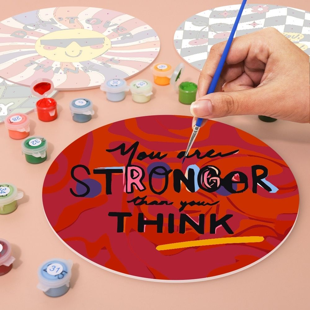 Paint by numbers 8" Placemats (6 pieces) - Motivational Quote