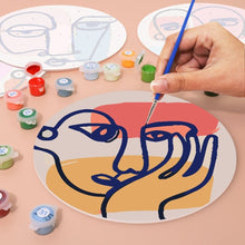 Load image into Gallery viewer, Paint by numbers 8" Placemats (6 pieces) - Modern Abstract Face