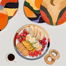Load image into Gallery viewer, Paint by numbers 8" Placemats (6 pieces) - Modern Abstract Mountain