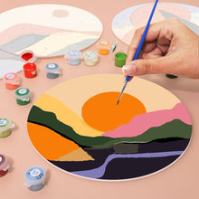 Load image into Gallery viewer, Paint by numbers 8" Placemats (6 pieces) - Modern Abstract Mountain