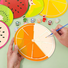 Load image into Gallery viewer, Paint by numbers 8" Placemats (6 pieces) - Colorful Fruit Slice