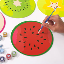 Load image into Gallery viewer, Paint by numbers 8" Placemats (6 pieces) - Colorful Fruit Slice