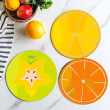 Load image into Gallery viewer, Paint by numbers 8" Placemats (6 pieces) - Colorful Fruit Slice