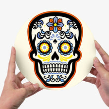 Load image into Gallery viewer, Paint by numbers 8" Placemats (6 pieces) - Colorful Day of the Dead Skull
