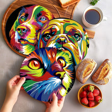 Load image into Gallery viewer, Paint by numbers 8" Placemats (6 pieces) - Pop Art Animal