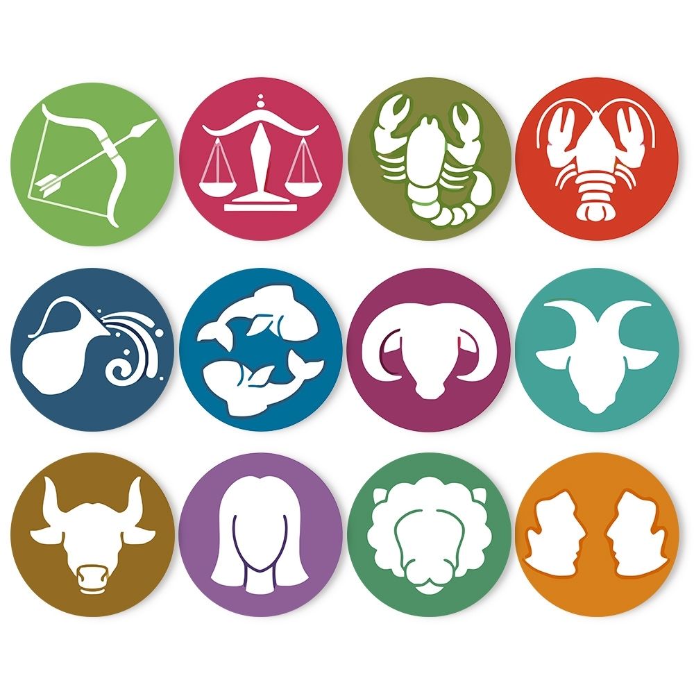 Paint by numbers 8" Placemats (12 pieces) - Zodiac Signs Series 1