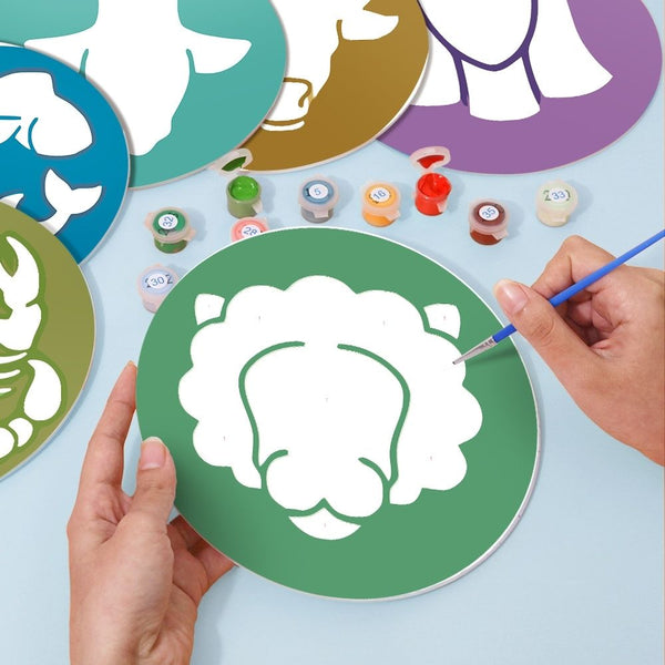 Paint by numbers 8" Placemats (12 pieces) - Zodiac Signs Series 1