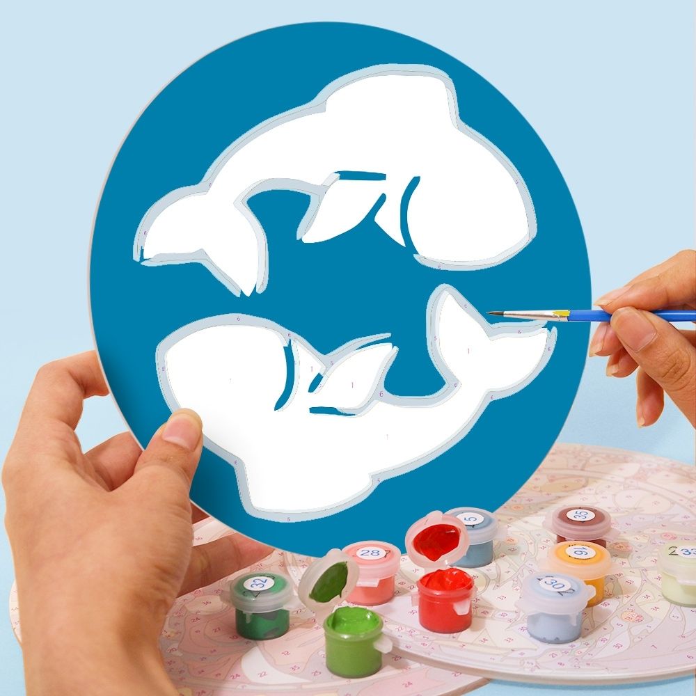 Paint by numbers 8" Placemats (12 pieces) - Zodiac Signs Series 1