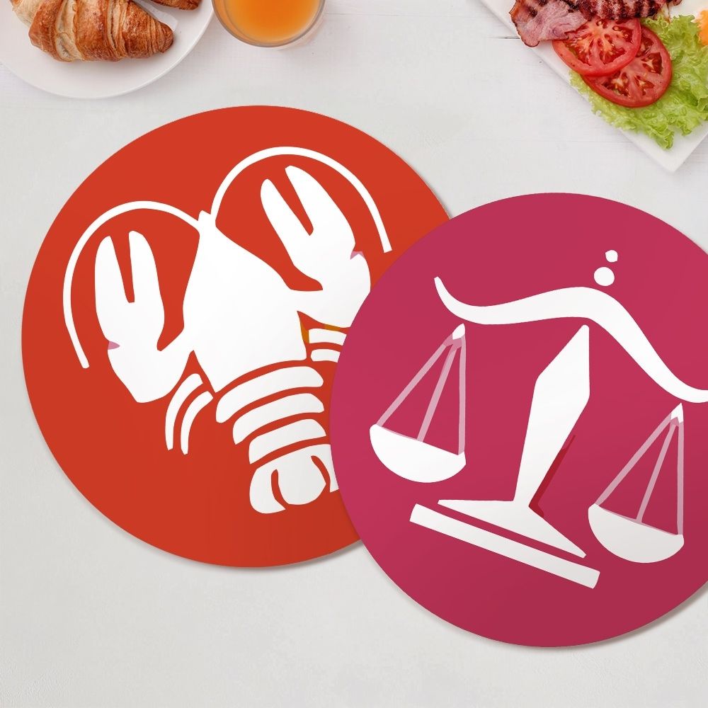 Paint by numbers 8" Placemats (12 pieces) - Zodiac Signs Series 1