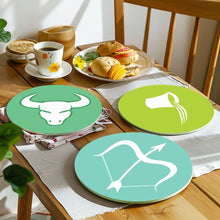 Load image into Gallery viewer, Paint by numbers 8" Placemats (12 pieces) - Zodiac Signs Series 2