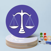 Load image into Gallery viewer, Paint by numbers 8" Placemats (12 pieces) - Zodiac Signs Series 2