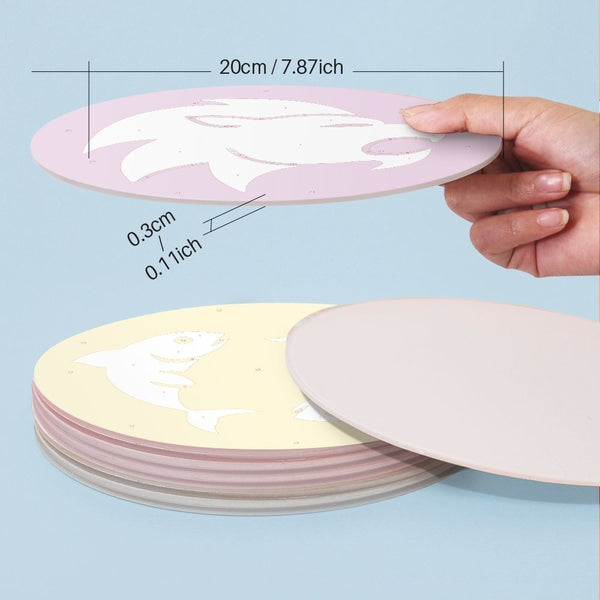 Paint by numbers 8" Placemats (12 pieces) - Zodiac Signs Series 2