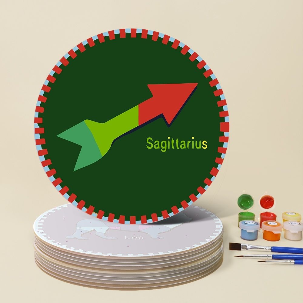 Paint by numbers 8" Placemats (12 pieces) - Zodiac Signs Series 3