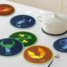 Load image into Gallery viewer, Paint by numbers 8" Placemats (12 pieces) - Zodiac Signs Series 3