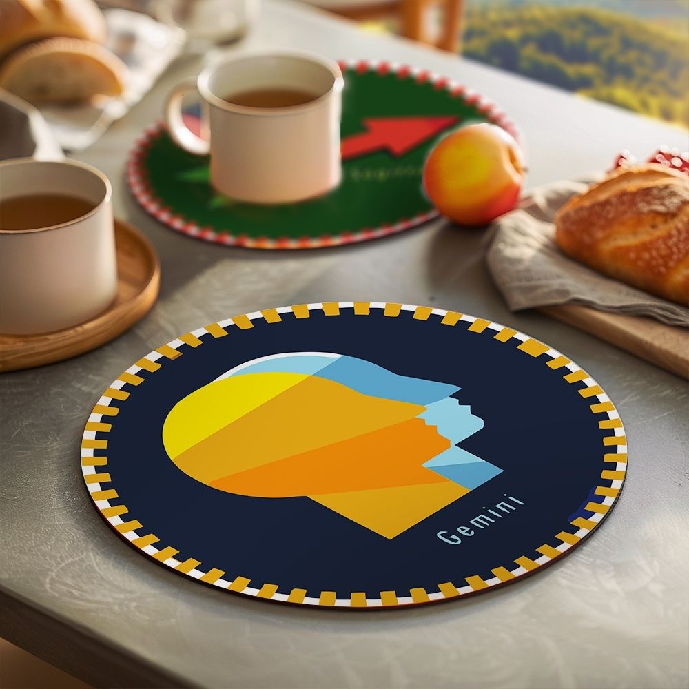 Paint by numbers 8" Placemats (12 pieces) - Zodiac Signs Series 3