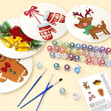 Load image into Gallery viewer, Paint by numbers 8" Placemats (4 pieces) - Christmas Theme 1