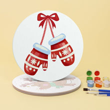 Load image into Gallery viewer, Paint by numbers 8" Placemats (4 pieces) - Christmas Theme 1