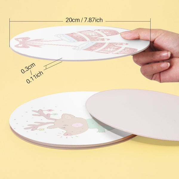 Paint by numbers 8" Placemats (4 pieces) - Christmas Theme 1