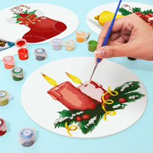 Load image into Gallery viewer, Paint by numbers 8" Placemats (4 pieces) - Christmas Theme 2
