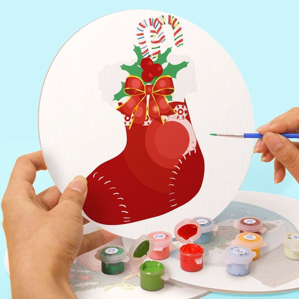 Paint by numbers 8" Placemats (4 pieces) - Christmas Theme 2