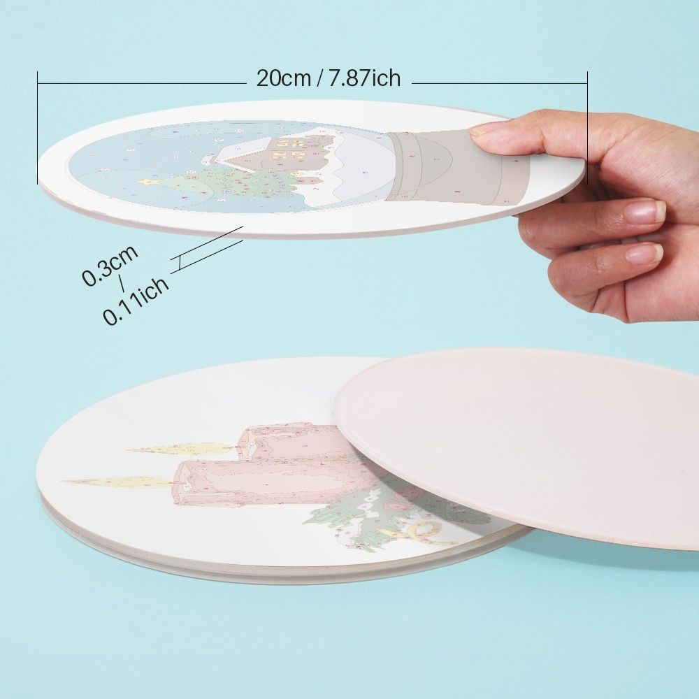 Paint by numbers 8" Placemats (4 pieces) - Christmas Theme 2