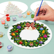 Load image into Gallery viewer, Paint by numbers 8" Placemats (4 pieces) - Christmas Wreath