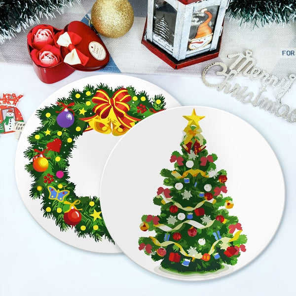 Paint by numbers 8" Placemats (4 pieces) - Christmas Wreath