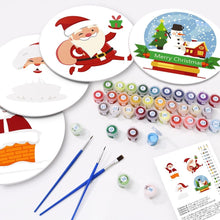 Load image into Gallery viewer, Paint by numbers 8" Placemats (4 pieces) - Santa Claus