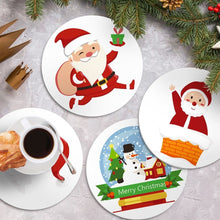 Load image into Gallery viewer, Paint by numbers 8" Placemats (4 pieces) - Santa Claus
